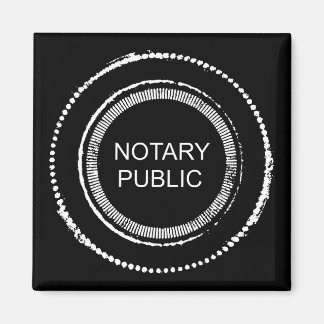 Notary Public Distressed Round Seal Magnet