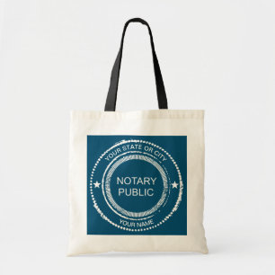 Notary Public Distressed Seal Customised Tote Bag