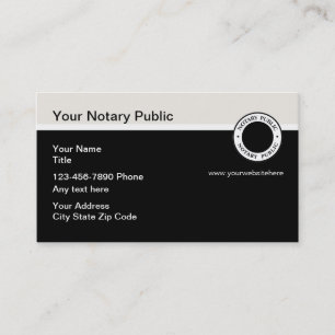 Notary Public Document Services Business Card