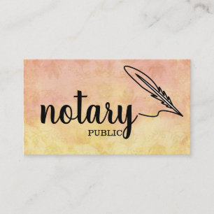 Notary Public Elegant Script Plain Business Card