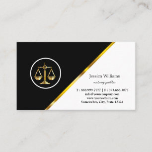 Notary Public Elegant Script Plain Business Card