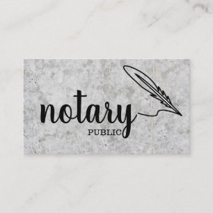 Notary Public Elegant Script Plain Business Card