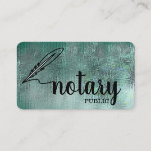 Notary Public Elegant Script Plain Business Card