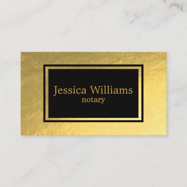 Notary Public Elegant Script Plain Modern Luxury  Business Card (Front)