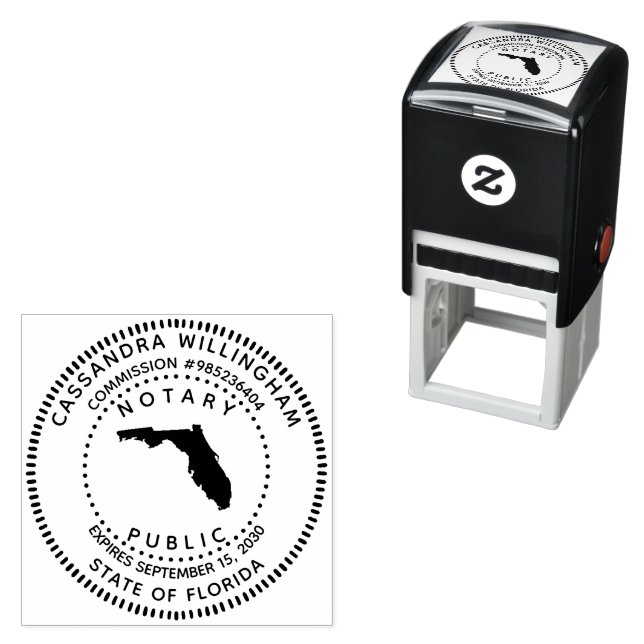 Notary Public Florida Self-inking Stamp (In Situ)