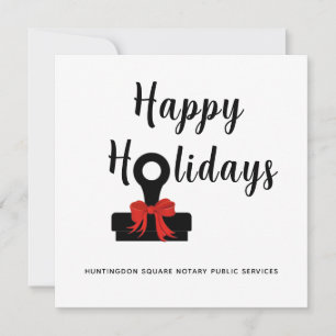 Notary Public Happy Holidays 2026 Calendar Card