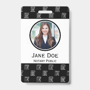 Notary Public ID Badge with QR