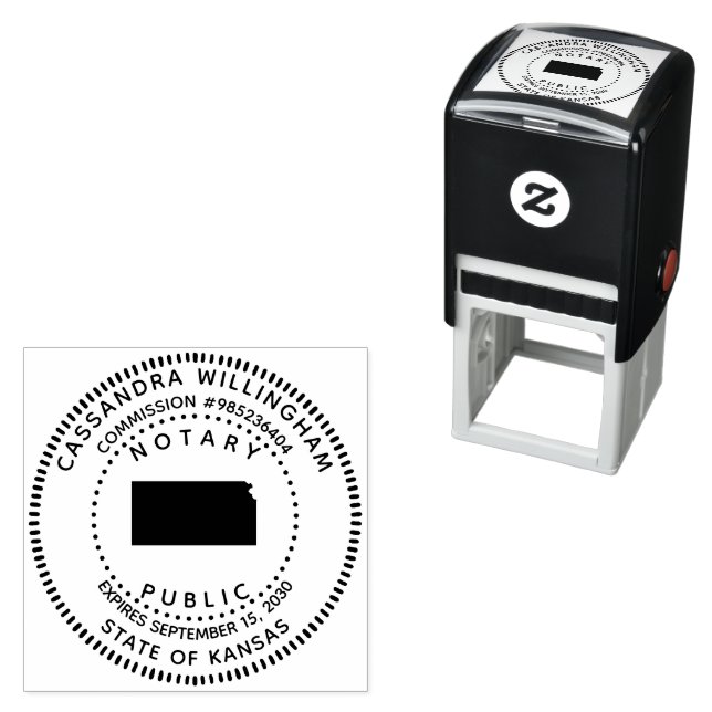 Notary Public Kansas Self-inking Stamp (In Situ)