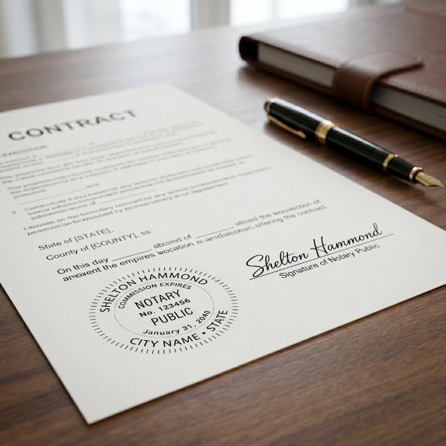  notary public law round black self-inking stamp (Creator Uploaded)