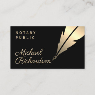 Notary public lawyer elegant Business Card