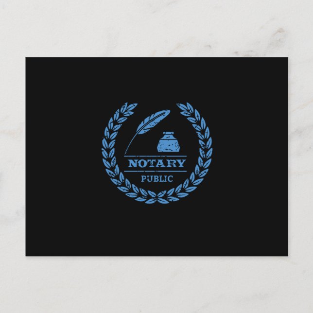 Notary Public Legal Lawyer Attorney Notary Gift Postcard (Front)