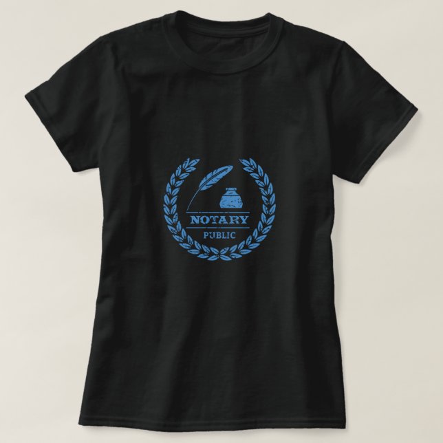 Notary Public Legal Lawyer Attorney Notary Gift T-Shirt (Design Front)