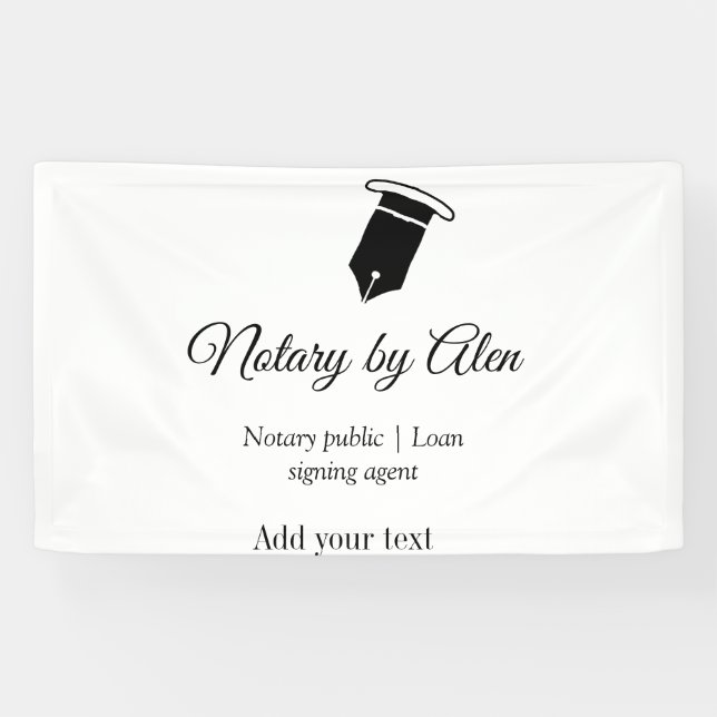 Notary public Loan signing agent add name address  Banner (Horizontal)