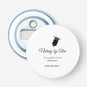 Notary public Loan signing agent add name address  Bottle Opener