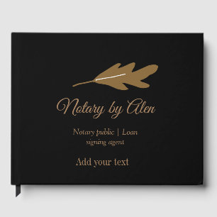 Notary public Loan signing agent add name address Guest Book