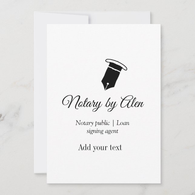 Notary public Loan signing agent add name address  Holiday Card (Front)