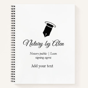 Notary public Loan signing agent add name address Notebook