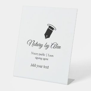 Notary public Loan signing agent add name address  Pedestal Sign