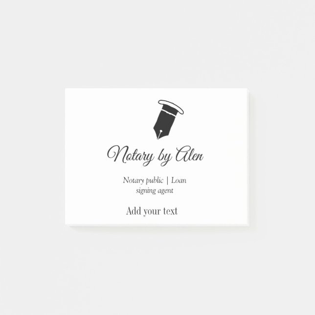 Notary public Loan signing agent add name address  Post-it Notes (Front)