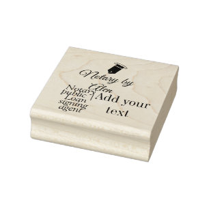Notary public Loan signing agent add name address Rubber Stamp