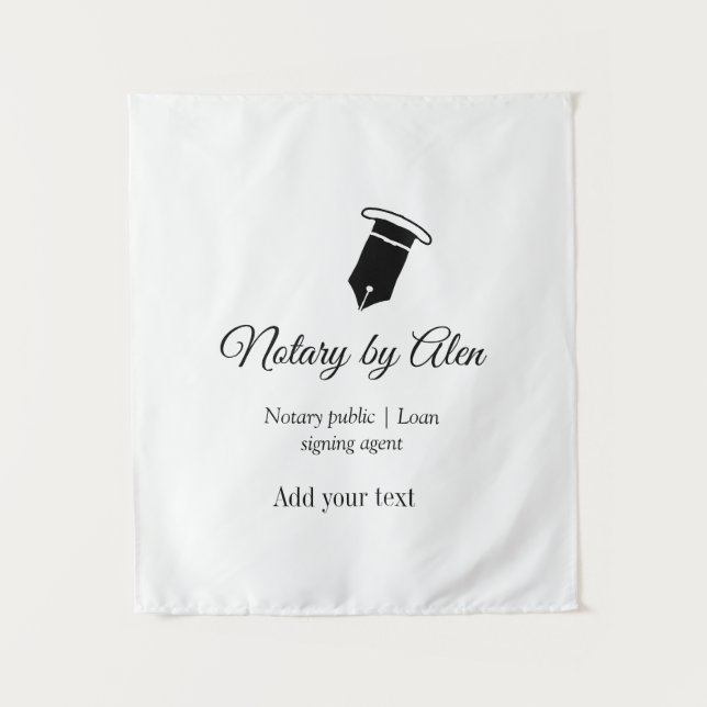 Notary public Loan signing agent add name address  Tapestry (Front)