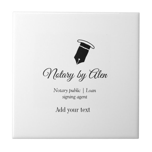 Notary public Loan signing agent add name address  Tile (Front)