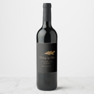 Notary public Loan signing agent add name address Wine Label