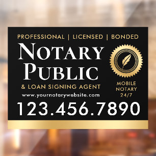 Notary Public Loan Signing Agent Black Gold