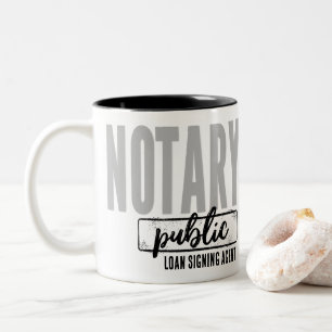 Notary Public Loan Signing Agent Customised Two-Tone Coffee Mug