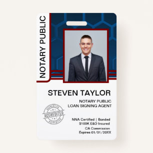 Notary Public Loan Signing Agent ID Badge