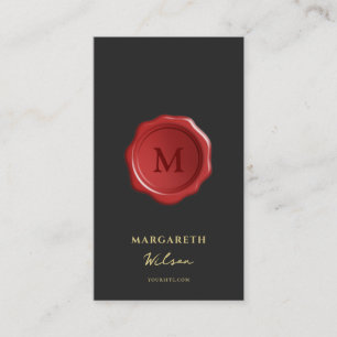 Notary Public Loan Signing Agent Monogram Business Card