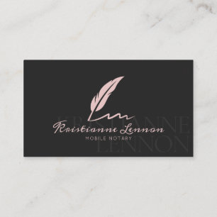 Notary Public - Loan Signing Agent - Sleek Modern  Business Card