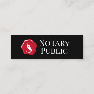 Notary Public Loan Signing Agent Wax Stamp Logo Mini Business Card