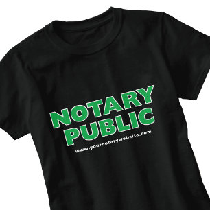 Notary Public Loan Signing Agent Website Green T-Shirt