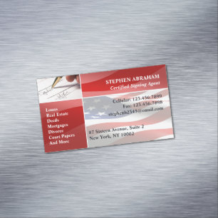 Notary Public Magnetic Business Card