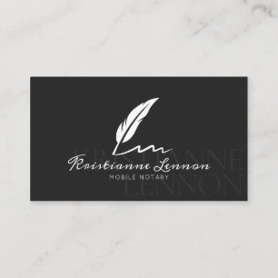 Notary Public/Mobile Notary - Modern Photo Business Card