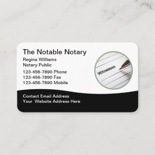 Notary Public Modern Business Cards