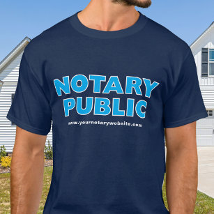 Notary Public Navy Blue Personalised T-Shirt