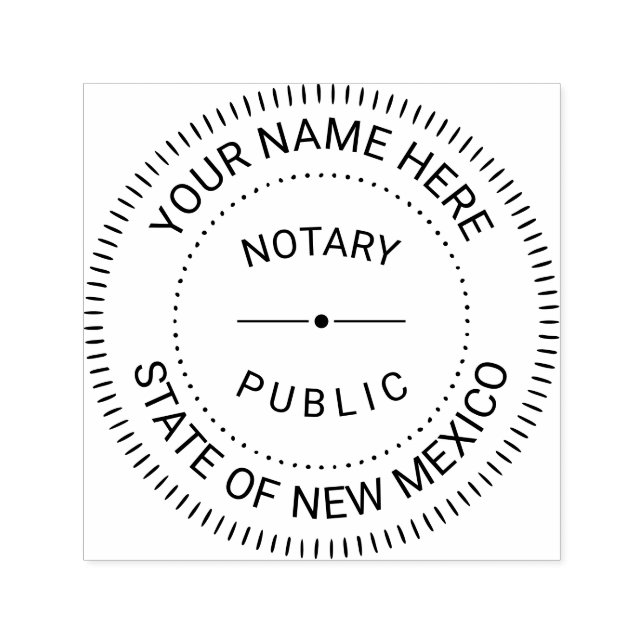 Notary Public New Mexico Self-inking Stamp (Design)