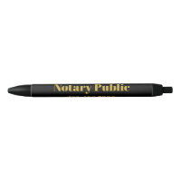Notary Public Phone Number Black and Gold