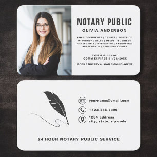 Notary Public Photo Business Card