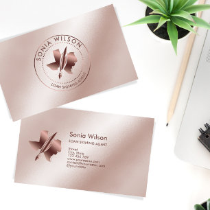 Notary Public Texas Stamp Loan Signing Agent  Business Card