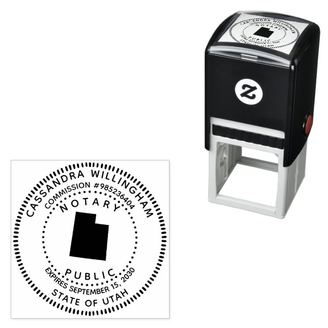 Notary Public Utah Self-inking Stamp (In Situ)