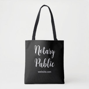Notary Public Website Black Tote Bag