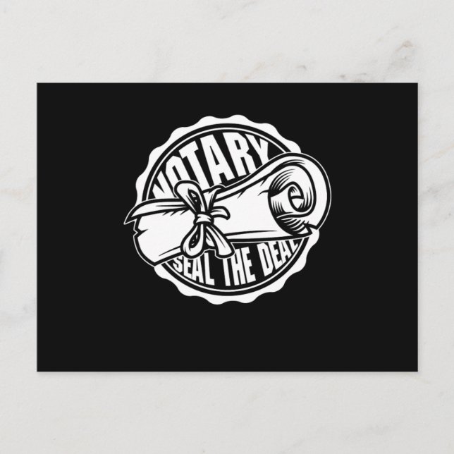 Notary Seal The Deal Notary Public Lawyer Gift Postcard (Front)