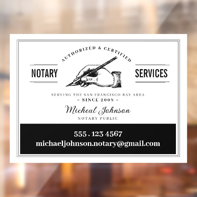 Notary Services Professional White Vintage Custom  (Sheet 2)