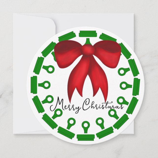 Notary Stamps Christmas Wreath 2026 Calendar  Card (Front)