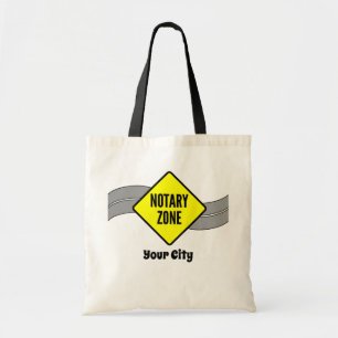 Notary Zone Yellow Road Sign Customised City Tote Bag