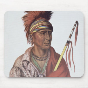 Notchimine or No Heart, an Iowa Chief Mouse Pad