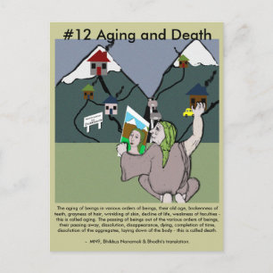 Note #12 Aging and Death - from Dependent Arising Postcard